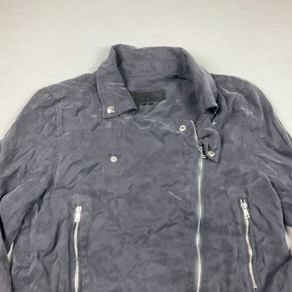BlankNYC Moto Jacket Dark Gray Soft Asymmetric Zip Rock N Roll Streetwear XS - Picture 3 of 11